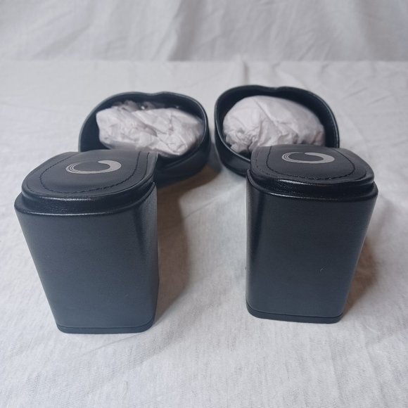 New Journee Collection Women's Alisia Slip-On Mules Sandal Black 9.5 - Picture 3 of 6